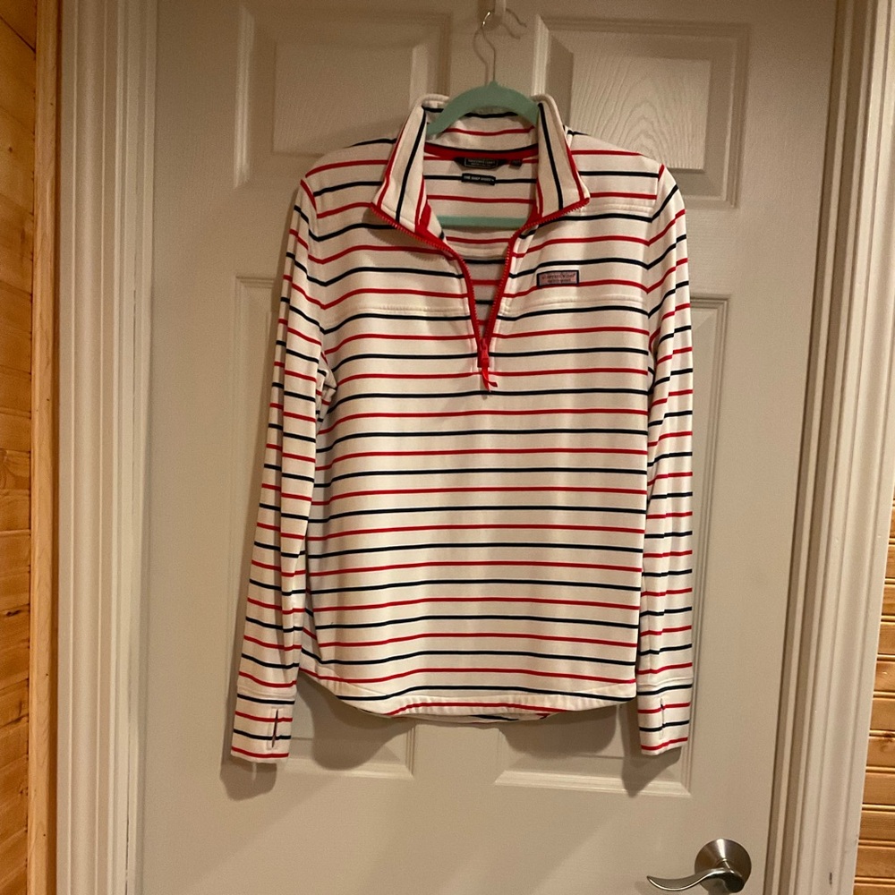 Vineyard Vines Red and White Striped Top